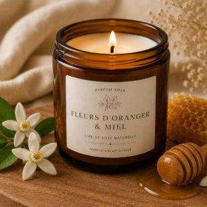 bougie fleurs d'oranger et miel
