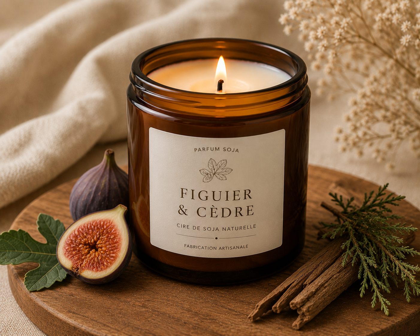 bougie figuier et cèddre